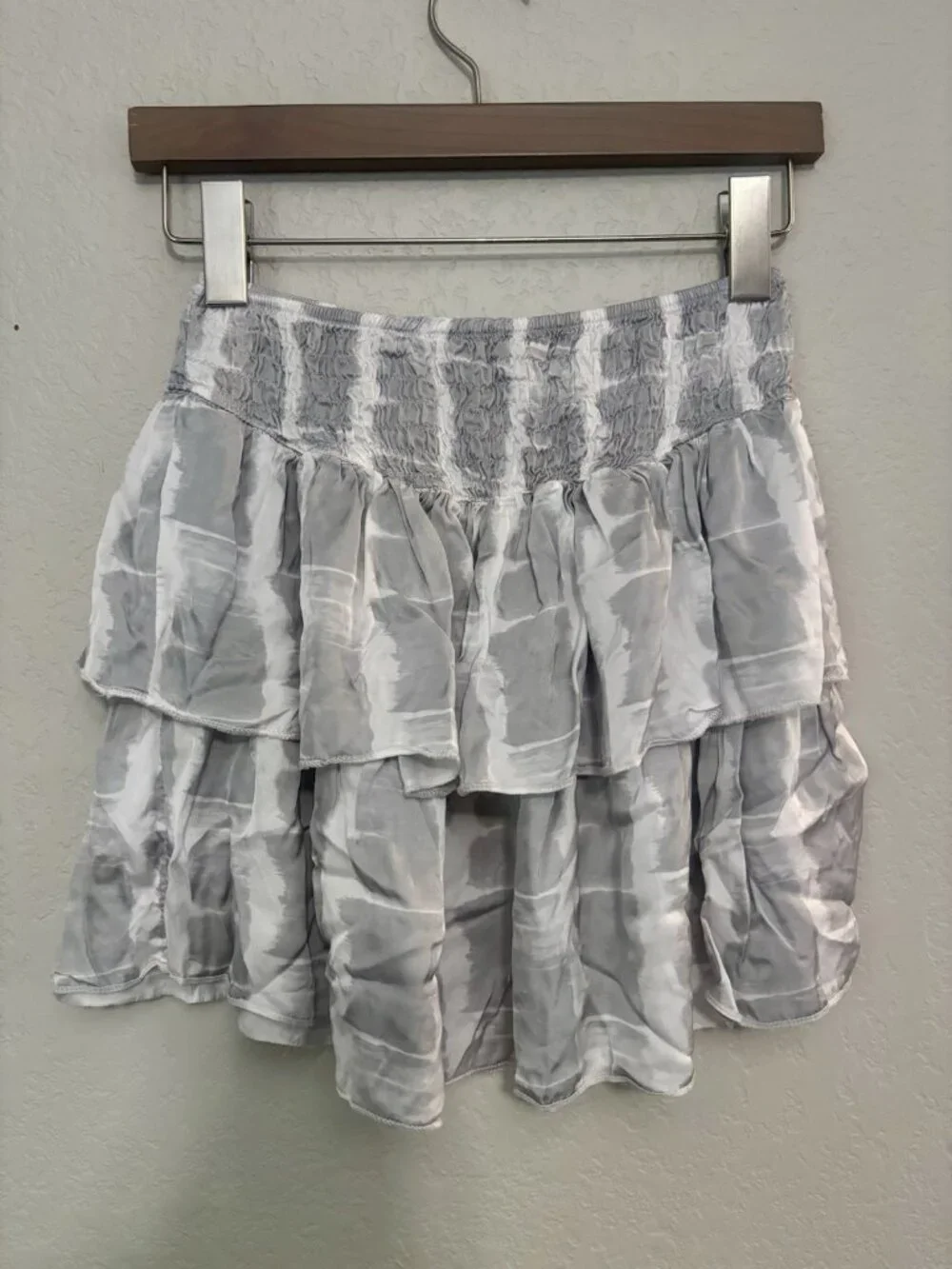 Sofia Made In Italy Gray White Tie Dye Skirt Sz Small